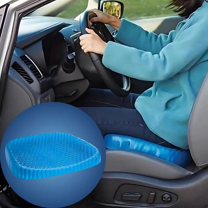 Ergonomisches Gel-Sitzkissen | Atmungsaktive Wabenstruktur | Komfortable Druckentlastung