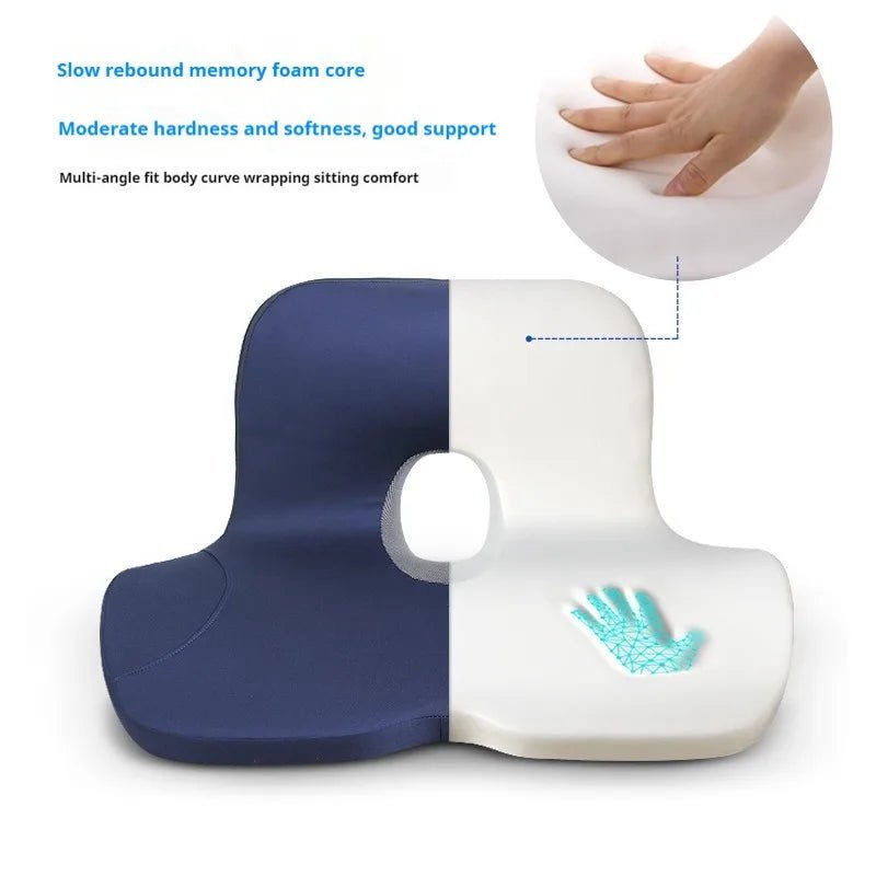 Ergonomisches Sitzkissen aus Memory-Schaum | L-Form für Becken und Taille | Rutschfest | ComfortEase