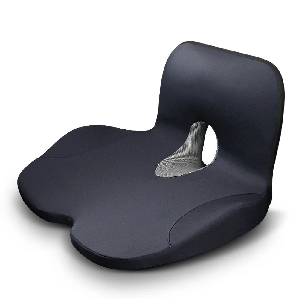 Ergonomisches Sitzkissen aus Memory-Schaum | L-Form für Becken und Taille | Rutschfest | ComfortEase