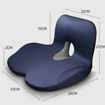 Ergonomisches Sitzkissen aus Memory-Schaum | L-Form für Becken und Taille | Rutschfest | ComfortEase