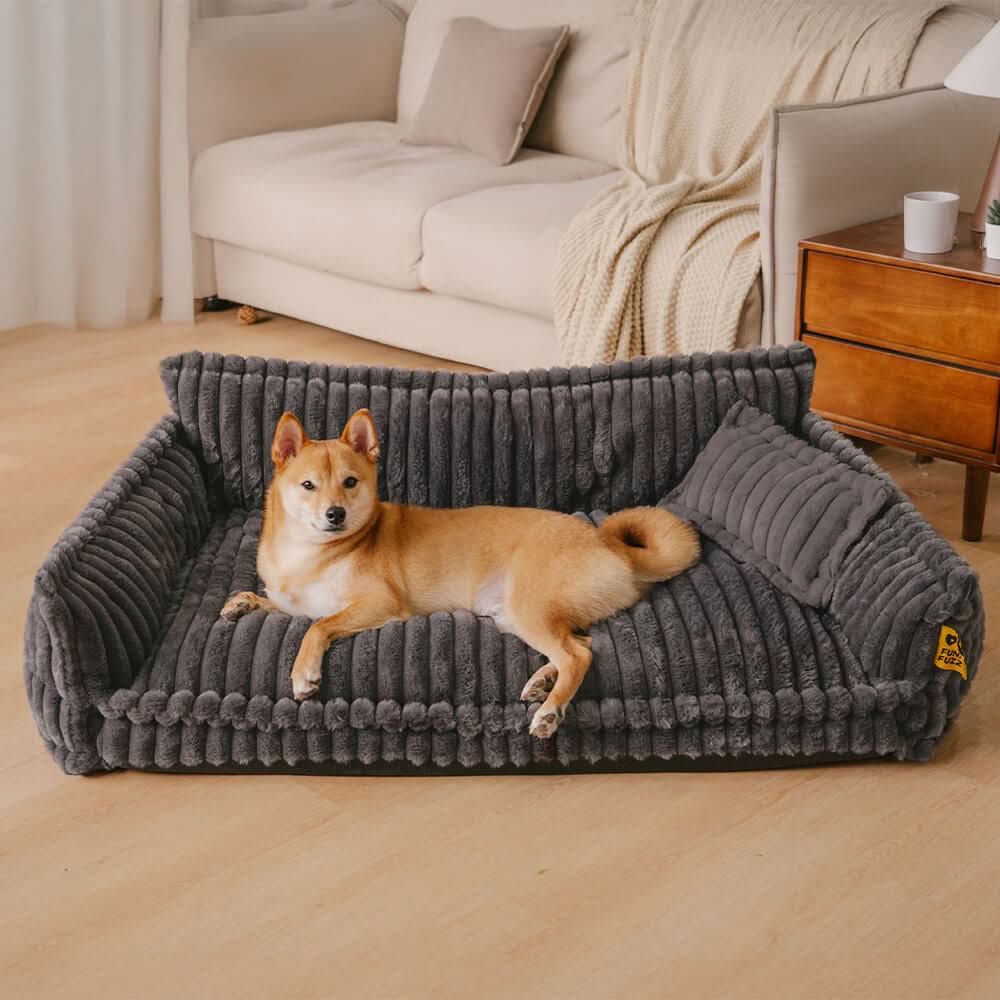 CuddleNest Orthopedic Dog Bed – Robust Support with Neck Bolster