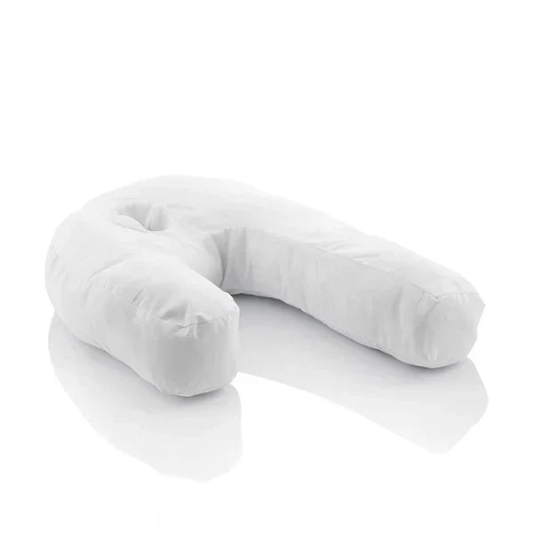 Ergonomic side sleeper pillow made of hypoallergenic material
