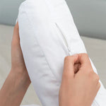 Ergonomic side sleeper pillow made of hypoallergenic material