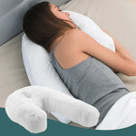 Ergonomic side sleeper pillow made of hypoallergenic material