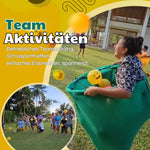 Lustiges Outdoor-Spielset mit Riesenhosen und Ballspiel
