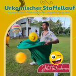 Lustiges Outdoor-Spielset mit Riesenhosen und Ballspiel