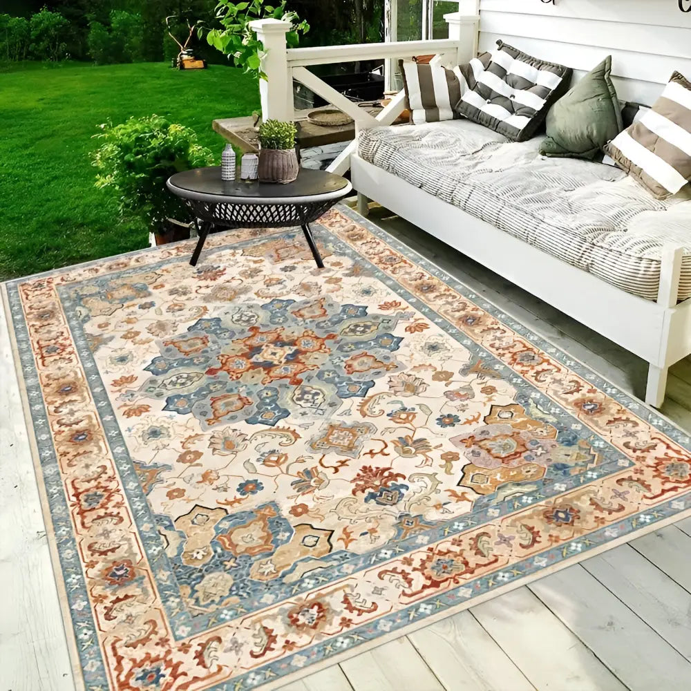 Rutschfester Outdoor-Teppich | Pflegeleichter PVC-Rücken | Skandinavisches Design