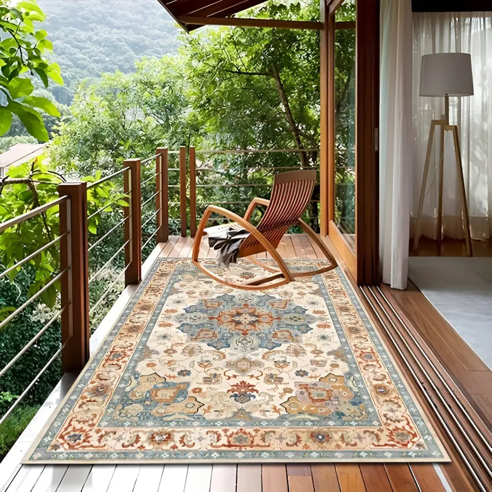 Rutschfester Outdoor-Teppich | Pflegeleichter PVC-Rücken | Skandinavisches Design