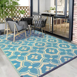 Robuster Outdoor-Teppich | Wetterfest | Geometrisches Design