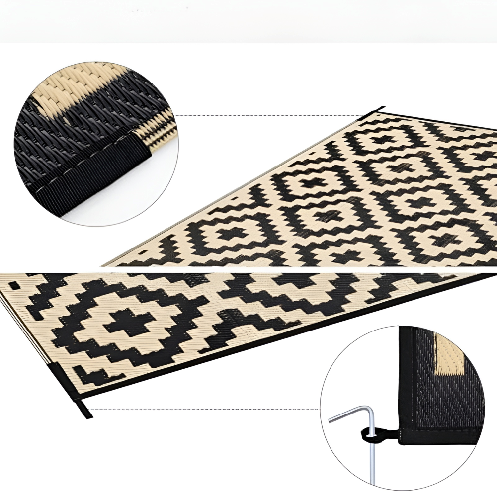 Wendete Rutschfeste Outdoor-Teppich – UV-beständig für Terrasse