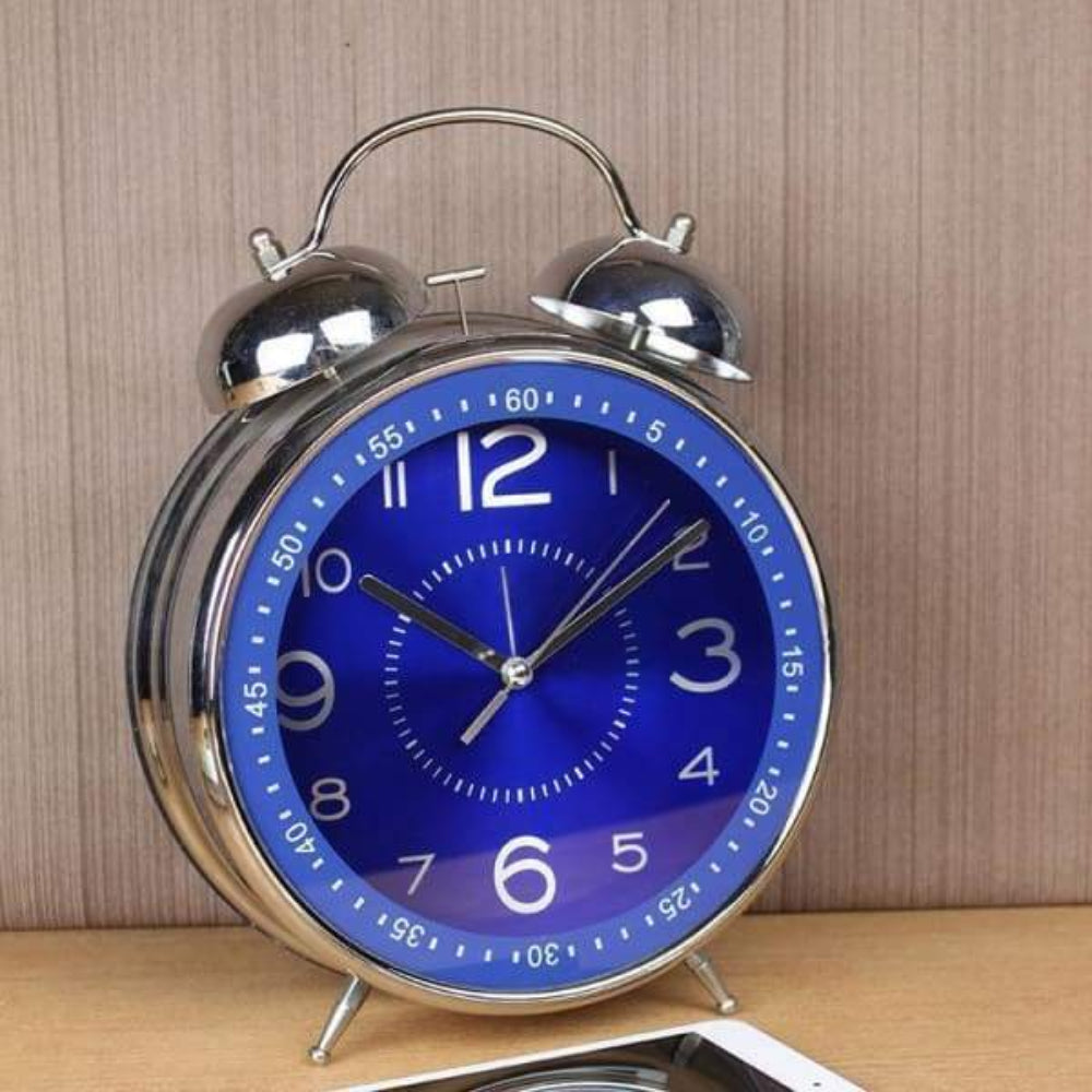Klassische Alarmuhr mit Doppelglocken und Lautem Klang – Retro-Design aus Metall