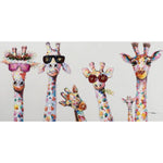 Bunte Giraffen - Stilvolle Wandkunst auf Leinwand