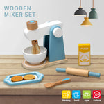 Kinder Spielküche Set – Holz Küchenmaschine mit Mixer
