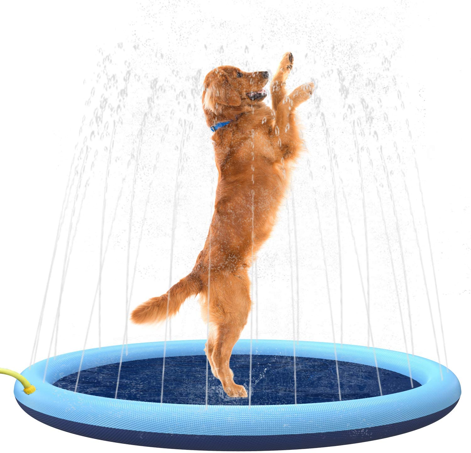 Aufblasbare Hundebadewanne mit Sprühern – Wassermatte für Haustiere
