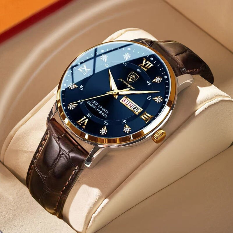 Elegante Herrenarmbanduhr mit Wasserfestigkeit und Leuchtanzeige