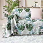 Tropical Sofa Cover with Tassels – Elegance for Your Home