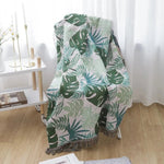 Tropical Sofa Cover with Tassels – Elegance for Your Home