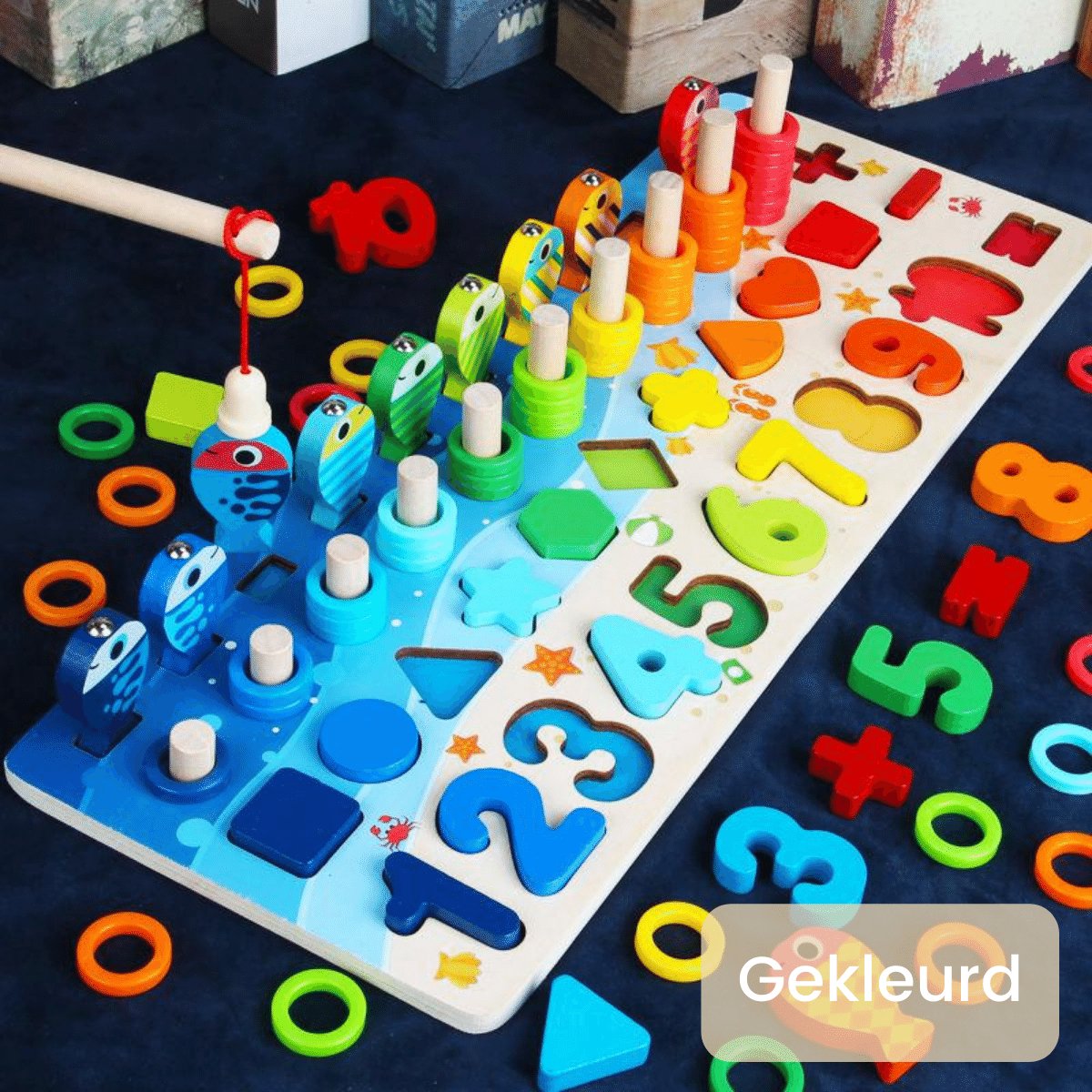 Pastel XL - Wooden Toy Set for Creative Education with Letters and Numbers