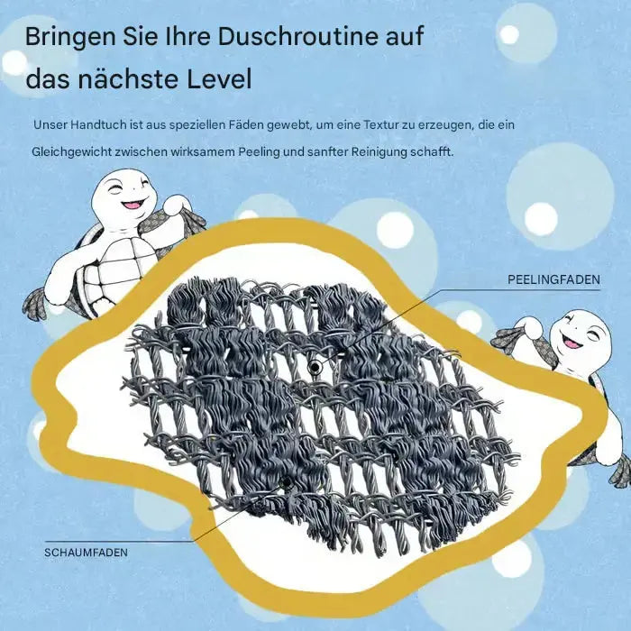 Sanftes Peeling-Handtuch mit Silberionen – Für strahlende Haut
