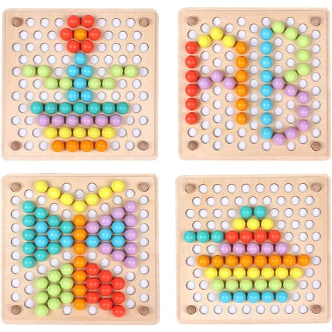 Colorful Plug-in Beads – Creative Color and Shape Play
