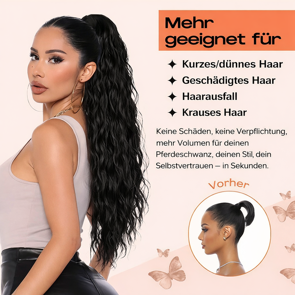Luxuriöser Pferdeschwanz | Clip-in Haarverlängerung für Volumen
