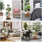 Versatile Pine Wood Plant Holder in Modern Style