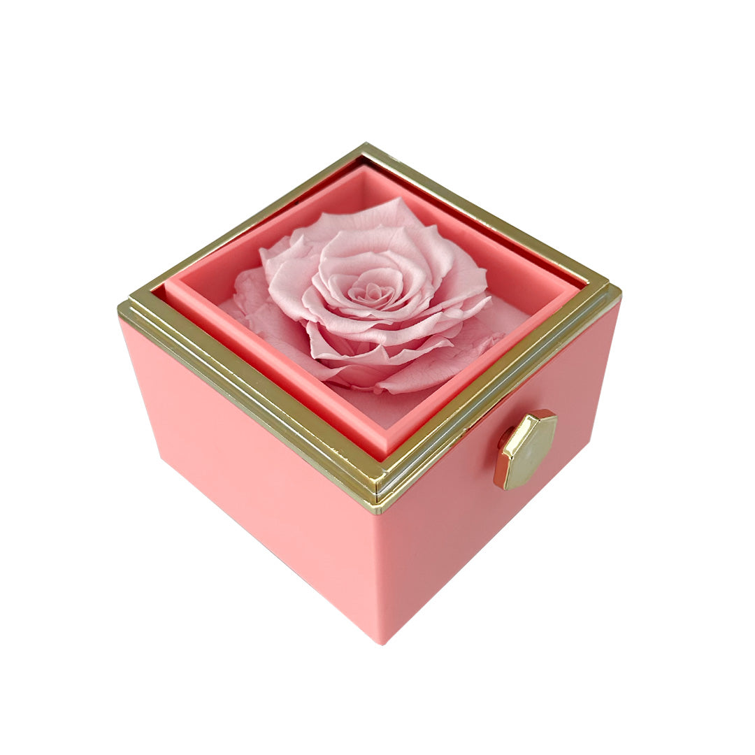 Geschenkset mit Rose und Herzanhänger – Ewige Rose mit verstecktem Liebe-Anhänger