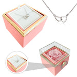 Geschenkset mit Rose und Herzanhänger – Ewige Rose mit verstecktem Liebe-Anhänger