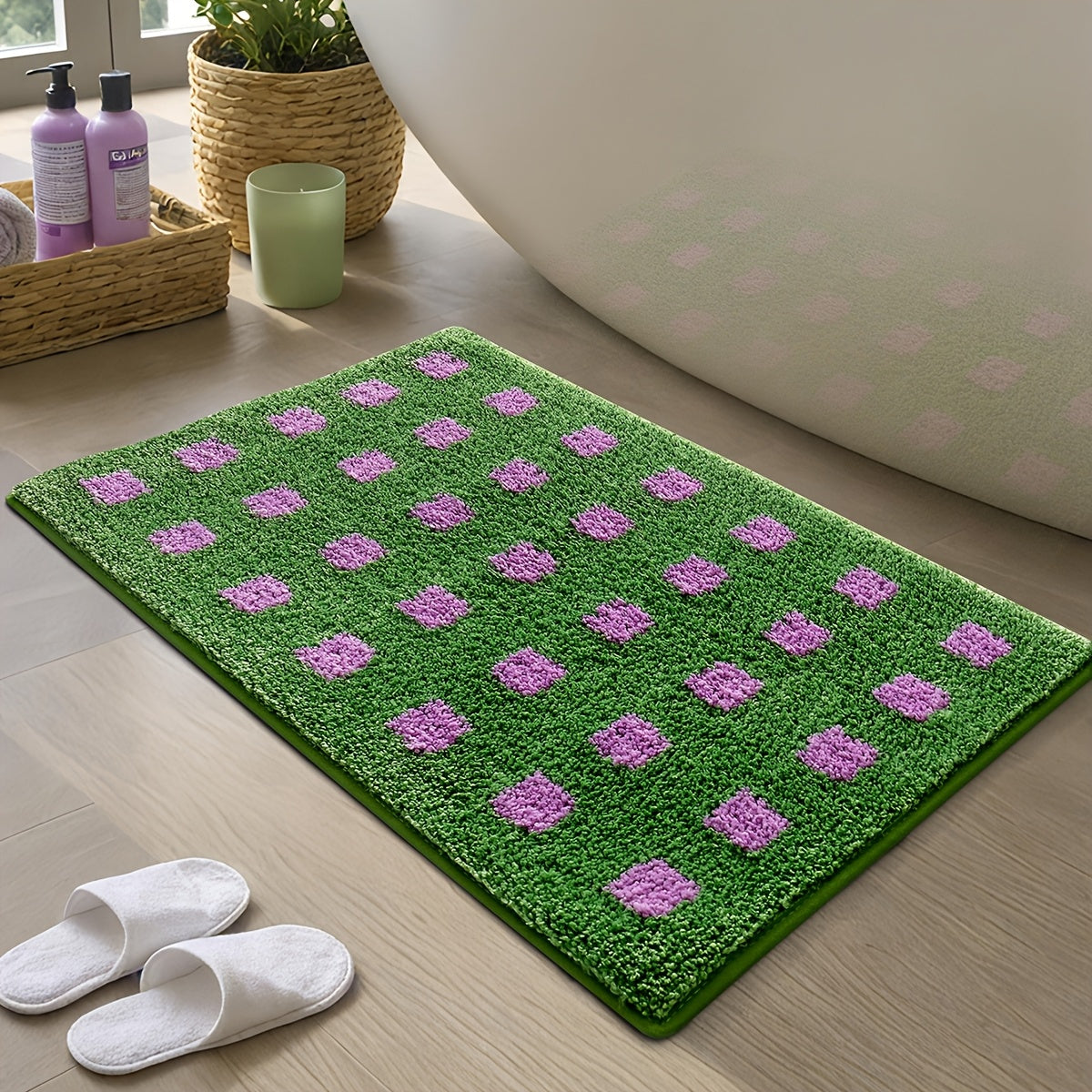Elegant bathroom mat - non-slip and easy-care for maximum comfort