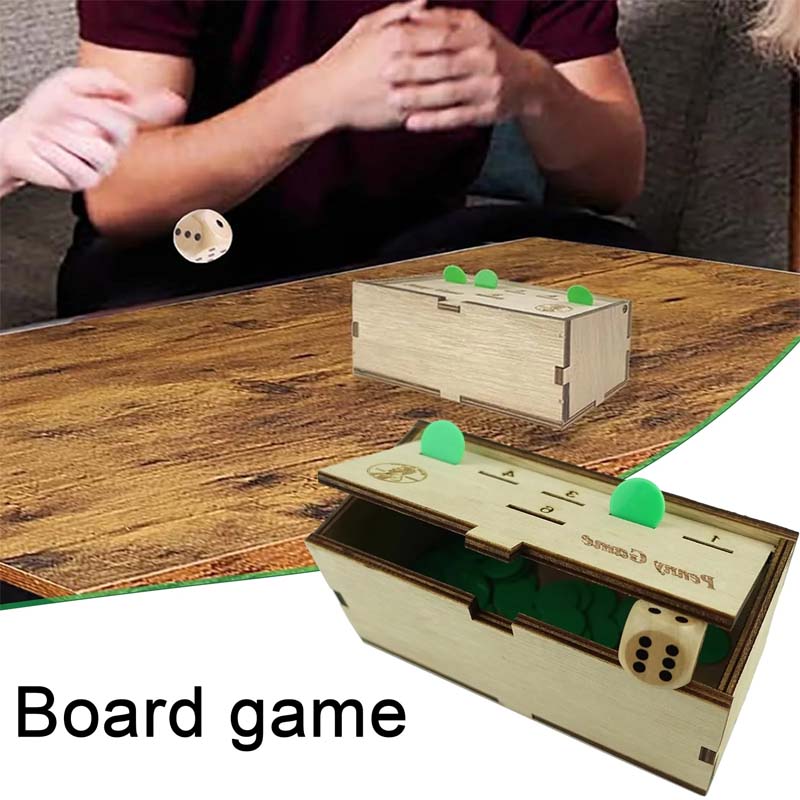 Playful Fun Box - Wooden Penny Game for Social Evenings