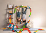 Flexibles Rennbahnset – Kreatives Bauen für Kinder
