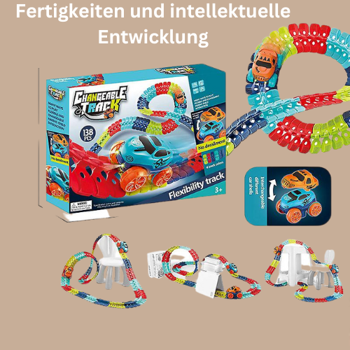 Flexibles Rennbahnset – Kreatives Bauen für Kinder
