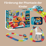 Flexibles Rennbahnset – Kreatives Bauen für Kinder
