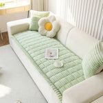Luxurious sofa cover made of thick plush material