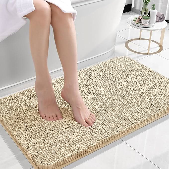 Plush Bath Mat with Non-Slip Backing – Extra Thick for Comfort