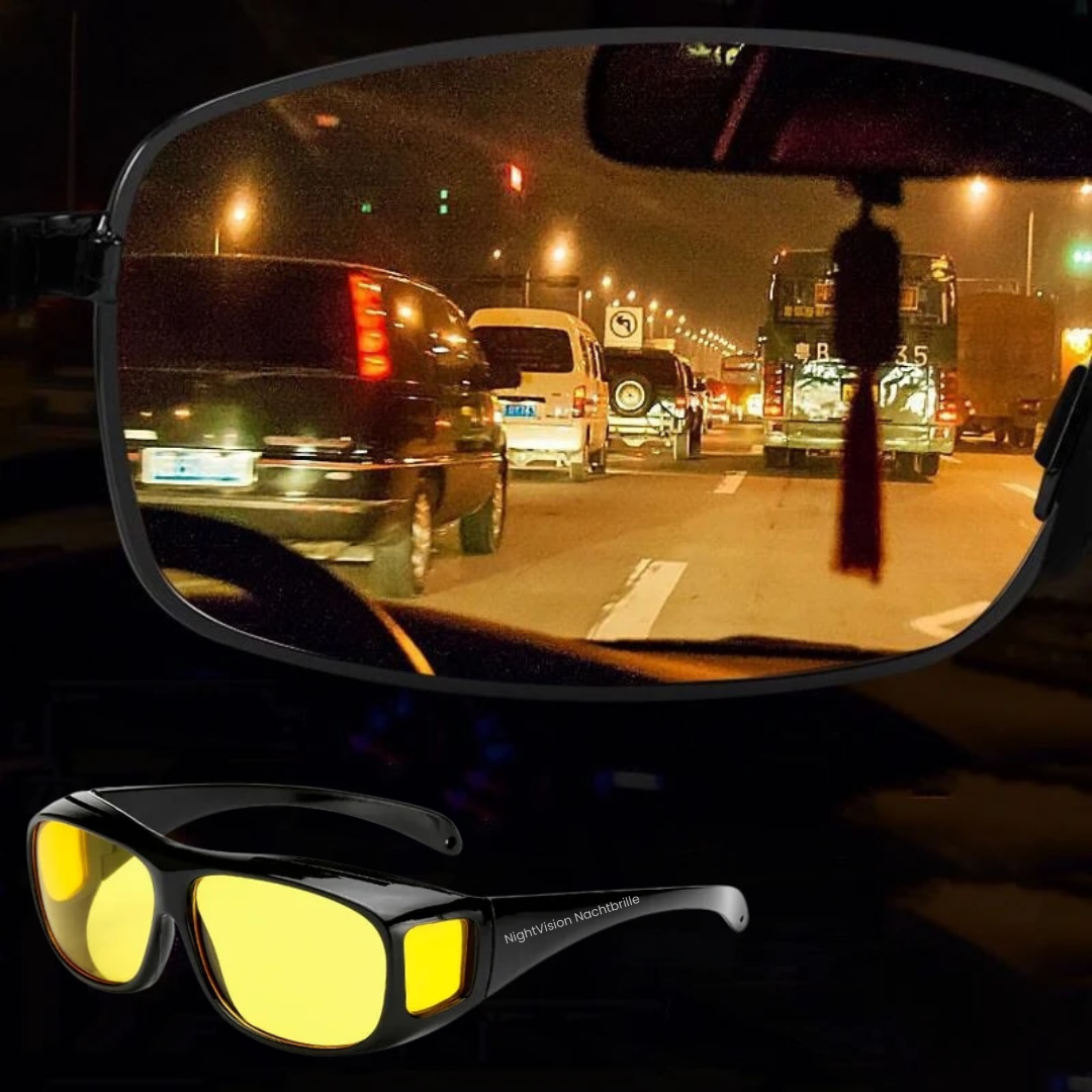 Nachtbrille für sicheres Fahren | Blendfreies Sehen bei Nacht | Klarer Blick