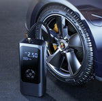 Portable air compressor for tire inflation