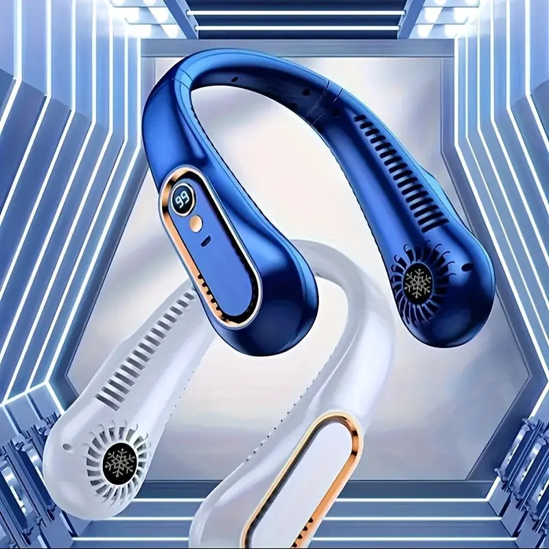 Portable USB Neck Fan with 360° Cooling