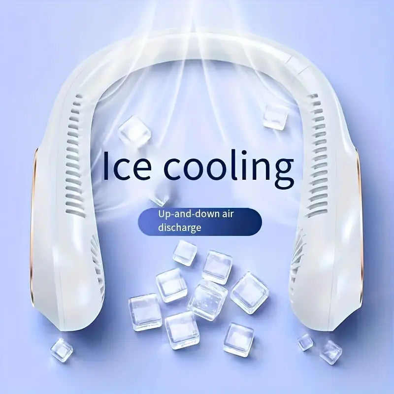 Portable USB Neck Fan with 360° Cooling