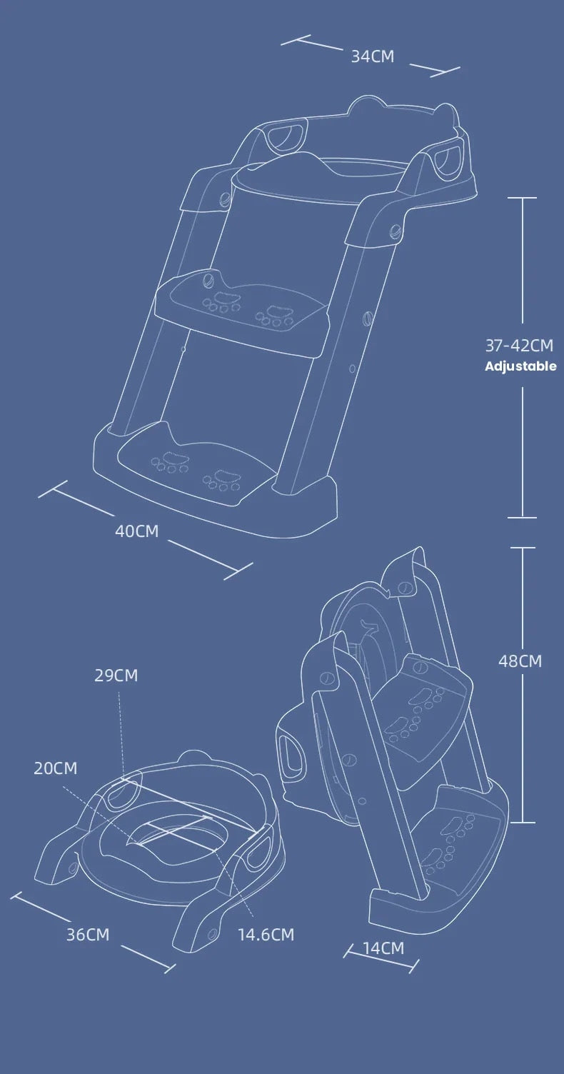 Toilet Training Seat - The ideal companion for little explorers - Foldable toilet seat