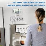 Wandsteckdosenleiste mit USB-Anschlüssen, Handyhalter und Nachtlicht