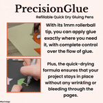 Precision Adhesive for Creative Projects | Refillable & Drip-Free