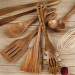 Hochwertiges Holz Küchenutensilien Set | 7 Teile