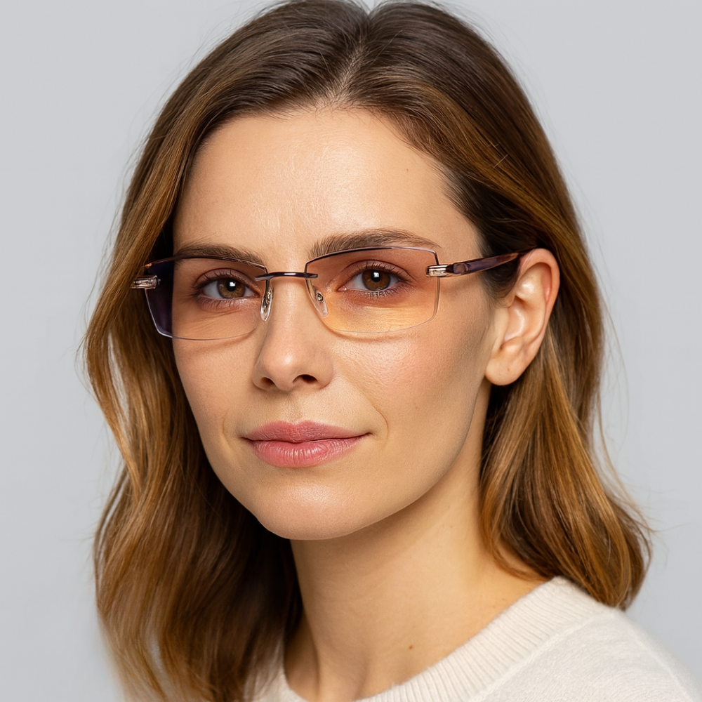 Elegante rahmenlose Lesebrille für grenzenlosen Komfort