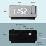 Projection alarm clock for a perfect start to the day