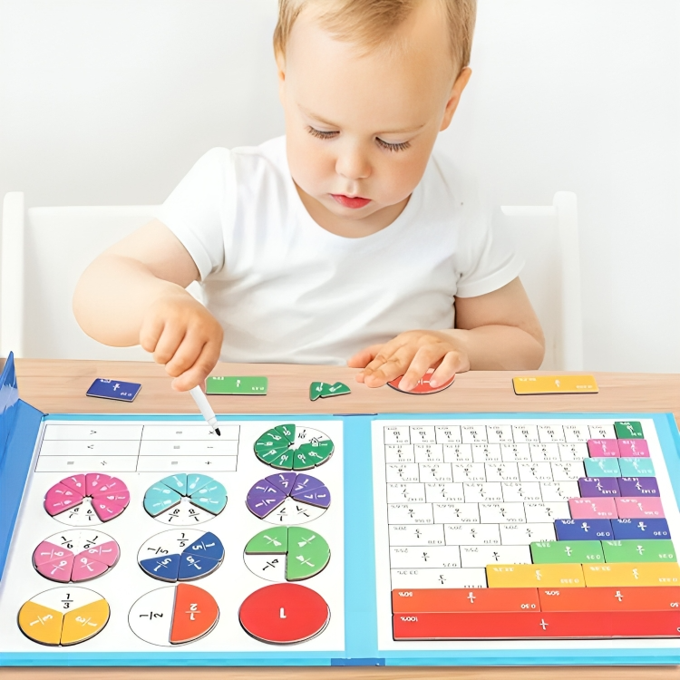 Magnetisches Bruchpuzzle Buch für kinderleichtes Lernen