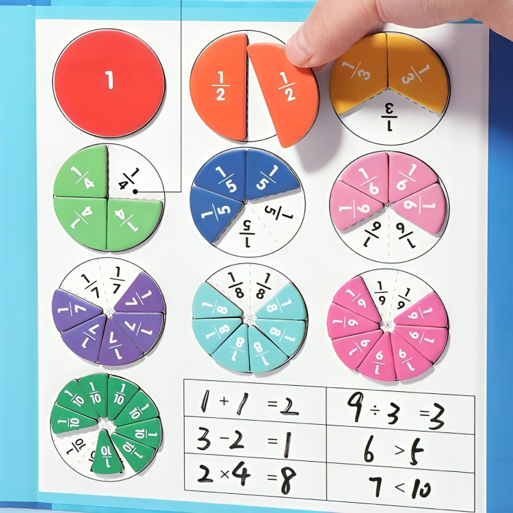 Magnetisches Bruchpuzzle Buch für kinderleichtes Lernen