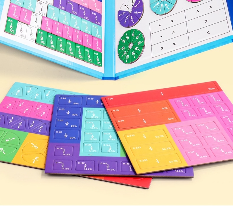 Magnetisches Bruchpuzzle Buch für kinderleichtes Lernen