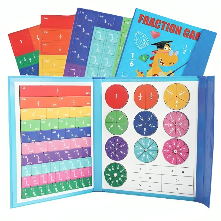 Magnetisches Bruchpuzzle Buch für kinderleichtes Lernen