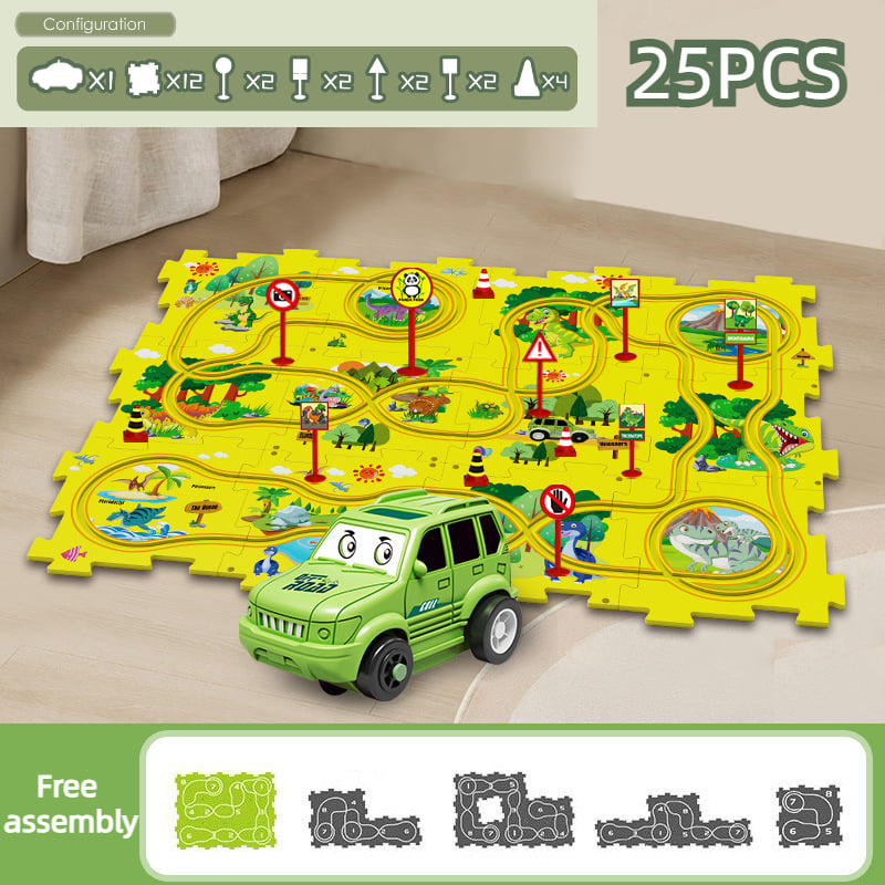 PuzzleRacer - Creative Car Playset for Kids
